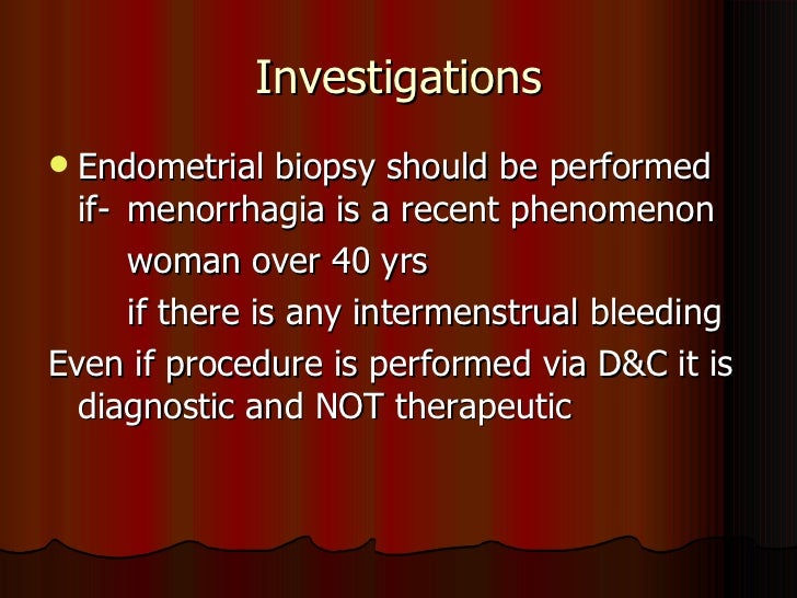 Menorrhagia Menorrhagia