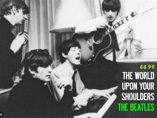 THE WORLD
 UPON YOUR
 SHOULDERS
THE BEATLES
 