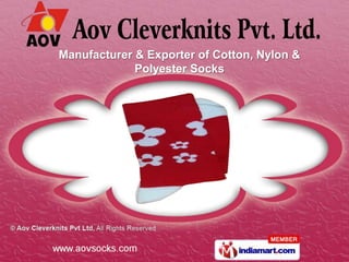 Manufacturer & Exporter of Cotton, Nylon &
             Polyester Socks
 