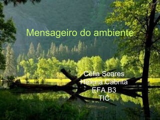 Mensageiro do ambiente Célia Soares Helena Cabrita EFA B3 TIC 