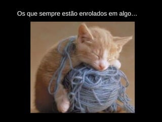 Os que sempre estão enrolados em algo… 