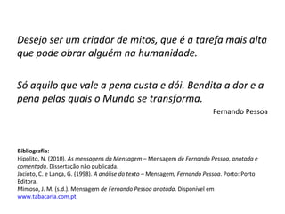 Mensagem de Fernando Pessoa: interpretações e símbolos