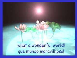 what a wonderful world! que mundo maravilhoso! 