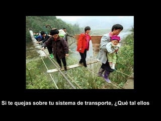 Si te quejas sobre tu sistema de transporte, ¿Qué tal ellos  ? 