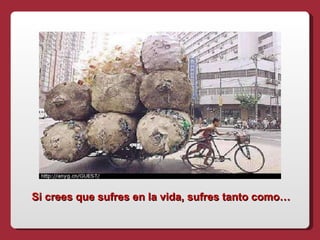 Si crees que sufres en la vida, sufres tanto como…
 