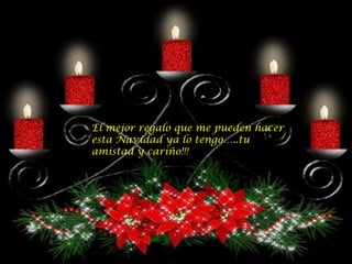 El mejor regalo que me pueden hacer esta Navidad ya lo tengo…..tu amistad y cariño!!! 