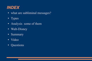 Mensajes subliminales | PPT