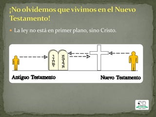  La ley no está en primer plano, sino Cristo.
 