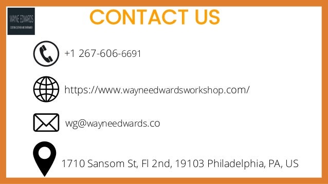 CONTACT US
+1 267-606-6691
https://www.wayneedwardsworkshop.com/
wg@wayneedwards.co
1710 Sansom St, Fl 2nd, 19103 Philadelphia, PA, US
 