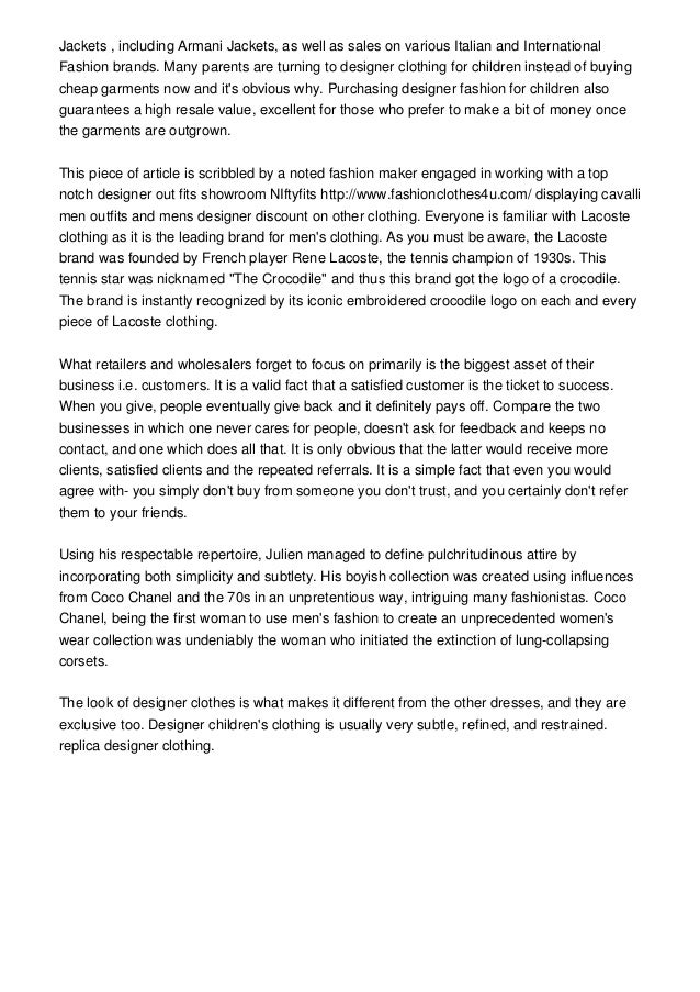 replica childrens designer clothes