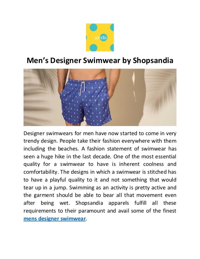 men designer swimwear
