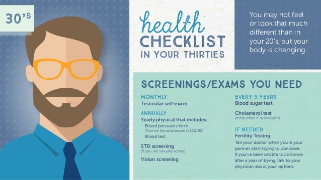 men s health screening through the ages