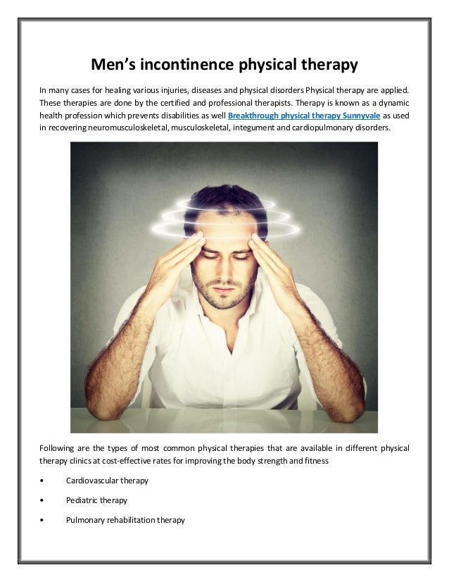 Men’s incontinence physical therapy