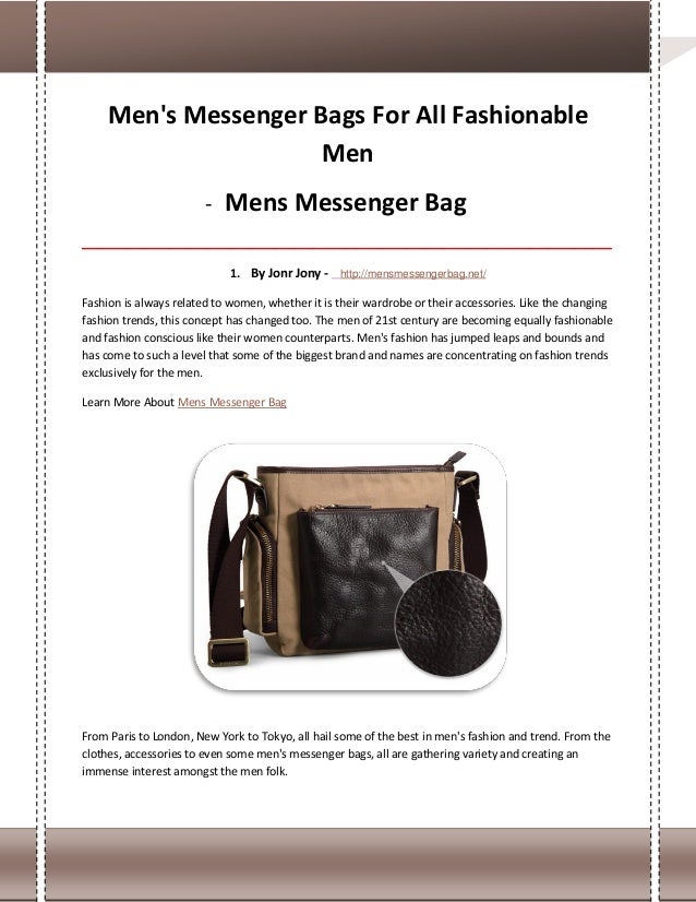 brand name men's messenger bags