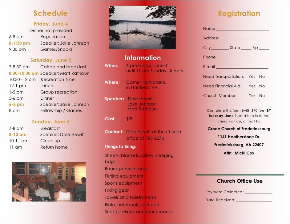grace church mens retreat brochure 2010