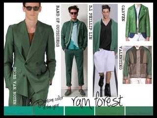 CARVEN
VALENTINO
rain forest
3.1 PHILLIP LIM
BAND OF OUTSIDERS
DRIES VAN NOTEN