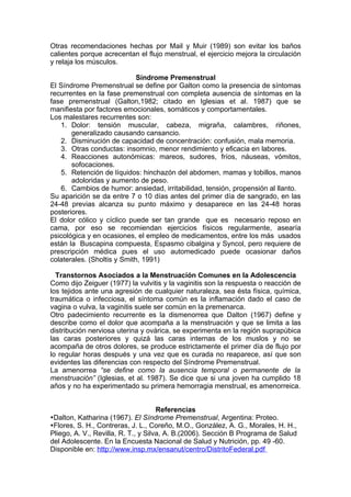 MENSTRUACION VS MOUNSTRUACION