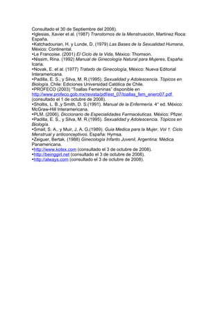 MENSTRUACION VS MOUNSTRUACION