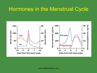 Hormones in the Menstrual Cycle www.freelivedoctor.com 