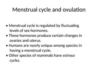 MENSTRUAL CYCLE AND OVULATION 3.ppt physiology and anatomy | PPT