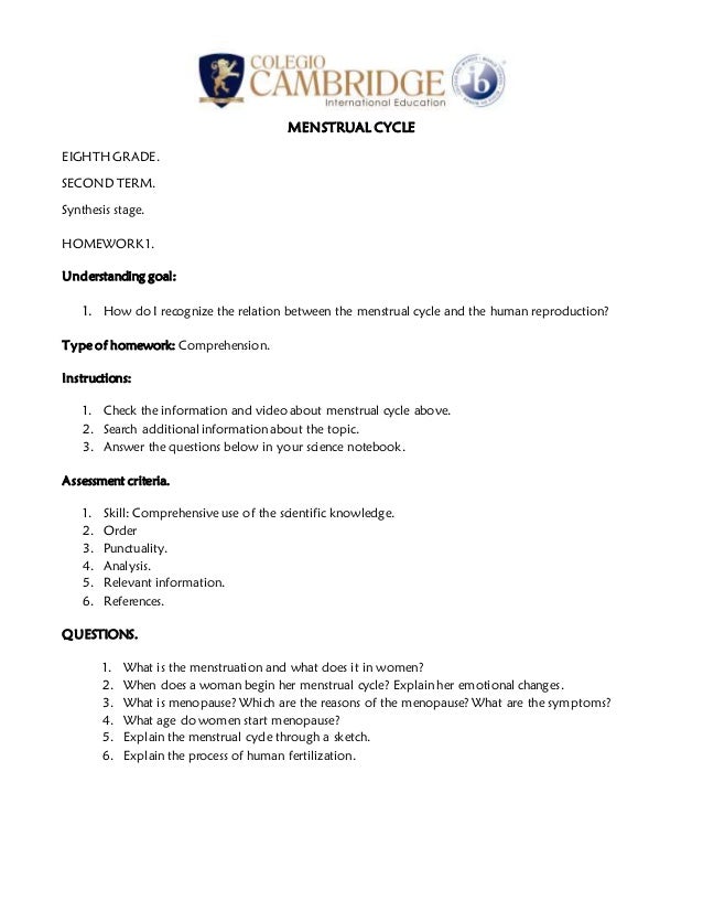 Menstrual cycle ks3 worksheet image