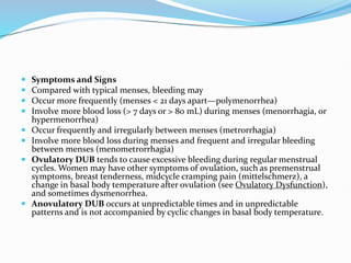Regular Dysfunction Menstrual disorders for medical students | PPTX