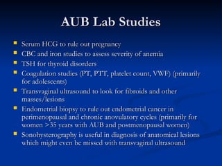 Comprehensive Overview of Menstrual Disorders and Abnormal Uterine ...