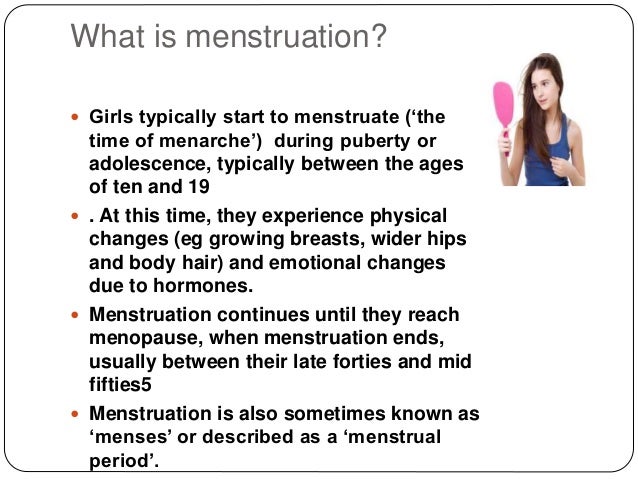 Menstrual hygiene