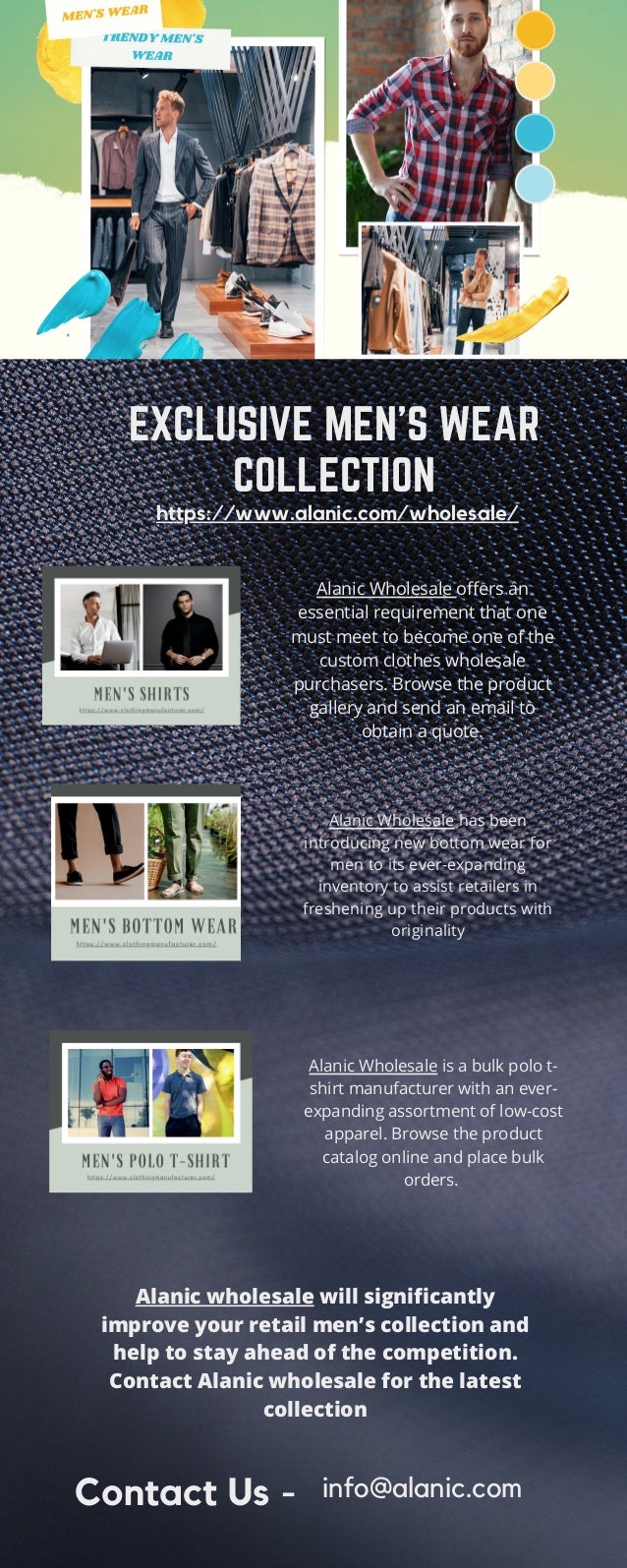 Men's wholesale clothing collection