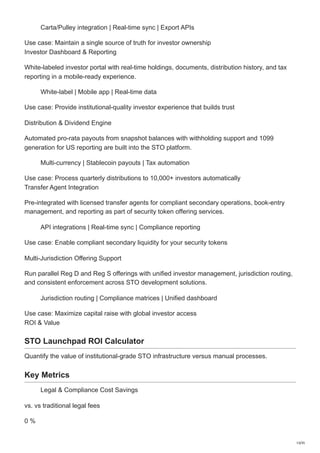 STO Launchpad Platform for Compliant Security Token Sales | PDF
