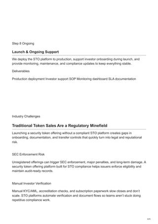 STO Launchpad Platform for Compliant Security Token Sales | PDF