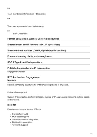 Ip Tokenization IP Tokenization | Turn Intellectual Property Into Digital Assets | PDF