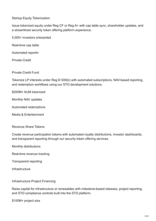 STO Launchpad Platform for Compliant Security Token Sales | PDF