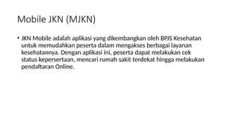 Mjkn draft laporan magang rumahsakit mobilejkn | PPTX