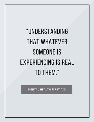 Mental Health First Aid Toolkit | PDF