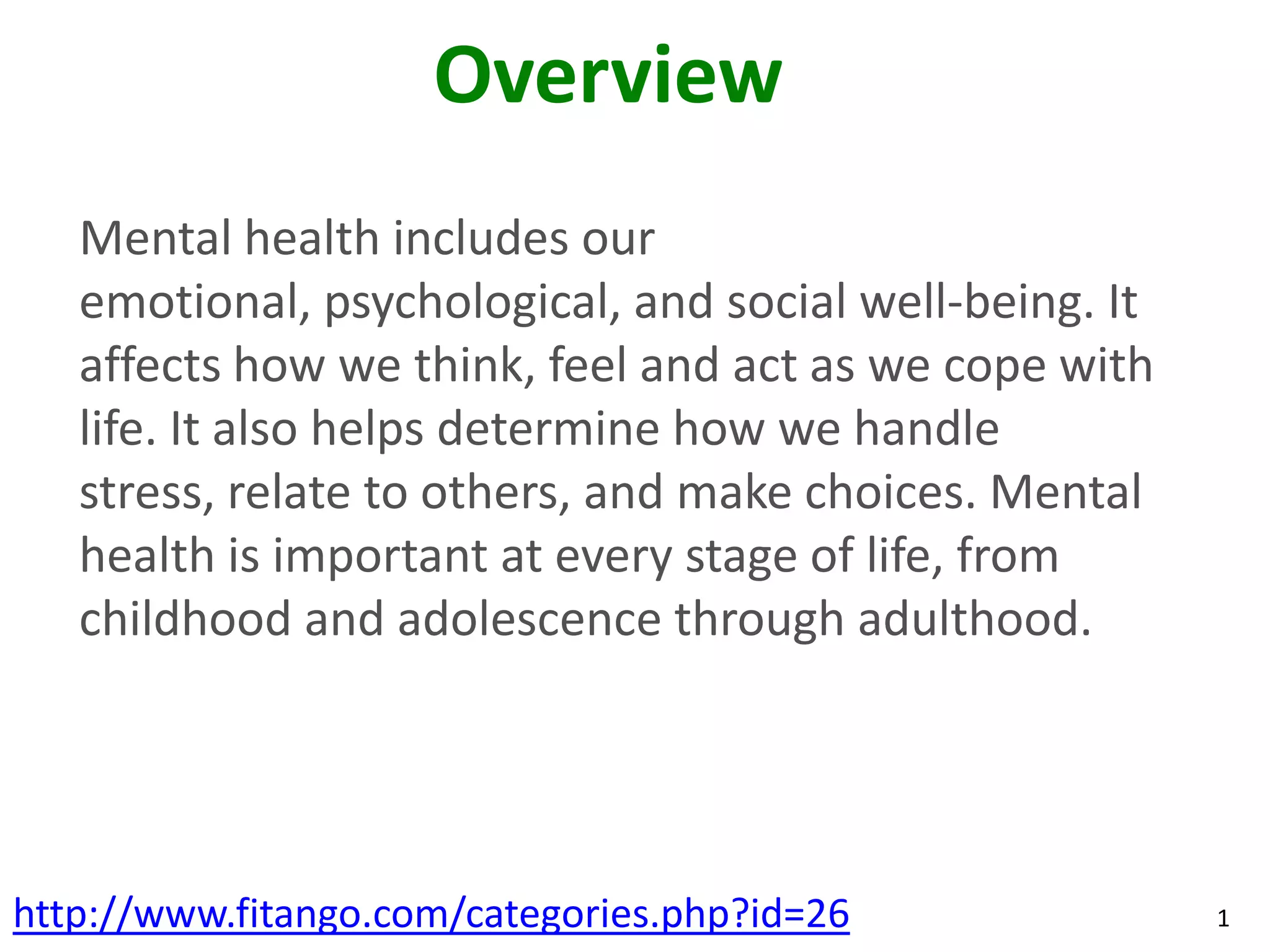 Mental Health | PPT