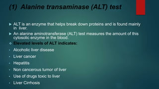 liver function tests (LFTs) | PPTX