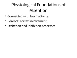 Understanding Mental Cognitive Processes: Memory and Attention ...