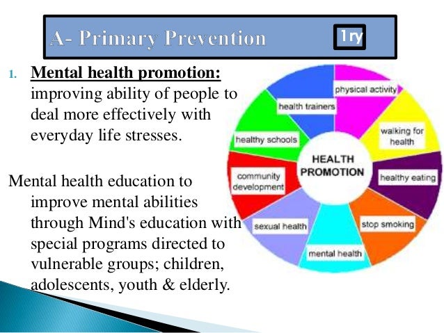 mental health promotion Promotion and prevention in mental health: report to congress requested in senate report 109-103 and conference report 109-337 submitted by the us department of health and human services. mental health promotion Promotion and prevention in mental health: report to congress requested in senate report 109-103 and conference report 109-337 submitted by the us department of health and human services.