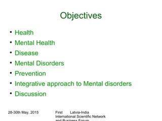 Integrative Approaches to Mental health | PPT