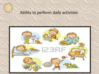 2
Ability to perform daily activities
 
