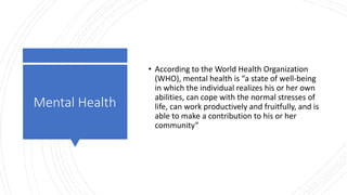 Mental health | PPT