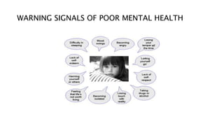 WARNING SIGNALS OF POOR MENTAL HEALTH
 