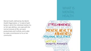 Mental health includes our emotional, psychological, and social well ...