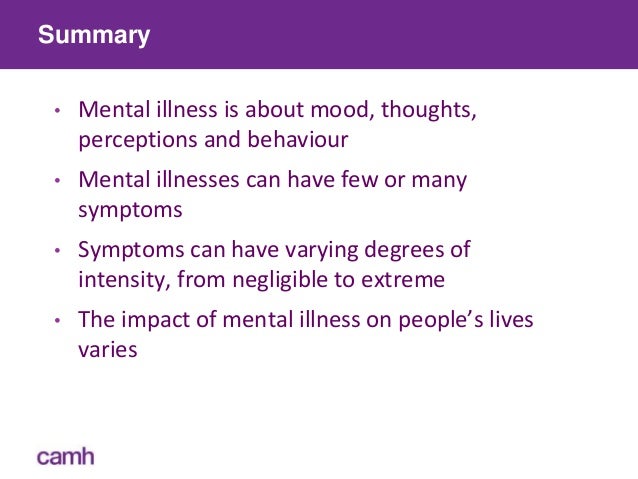 mental illness symptoms