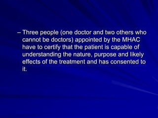 Mental health act 2007 ld | PPTX