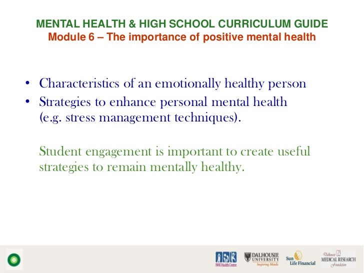 importance of good mental health