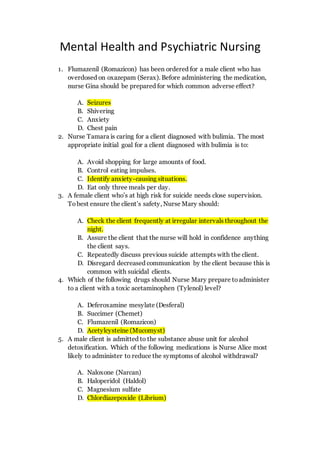 Psychiatric Mental Health Nursing Pdf