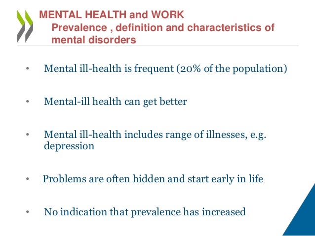 Mental Health and Work in Sweden - 2013