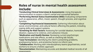 Comprehensive Mental Health Assessment in mental health nursing | PPTX